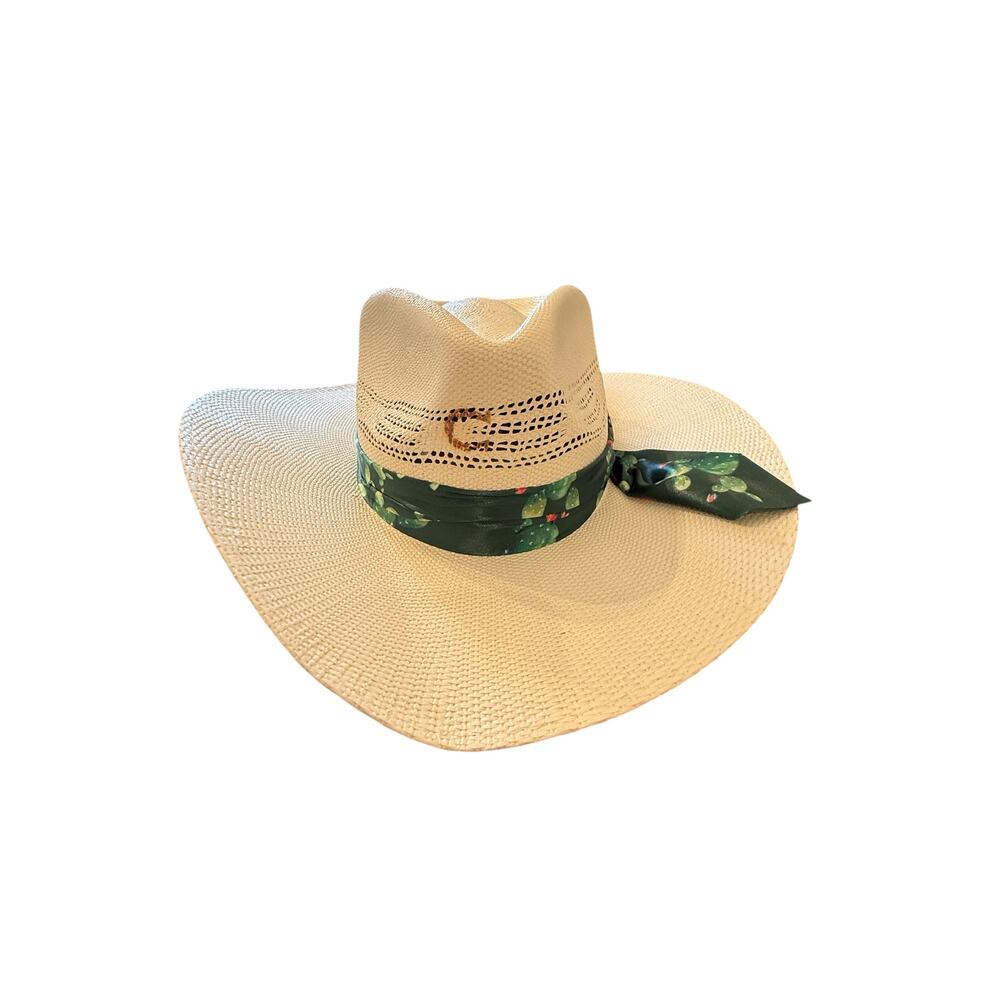 Charlie 1 McKinney Hat Women's Natural Horse Mojave Straw Hat Size M - Picture 4 of 8